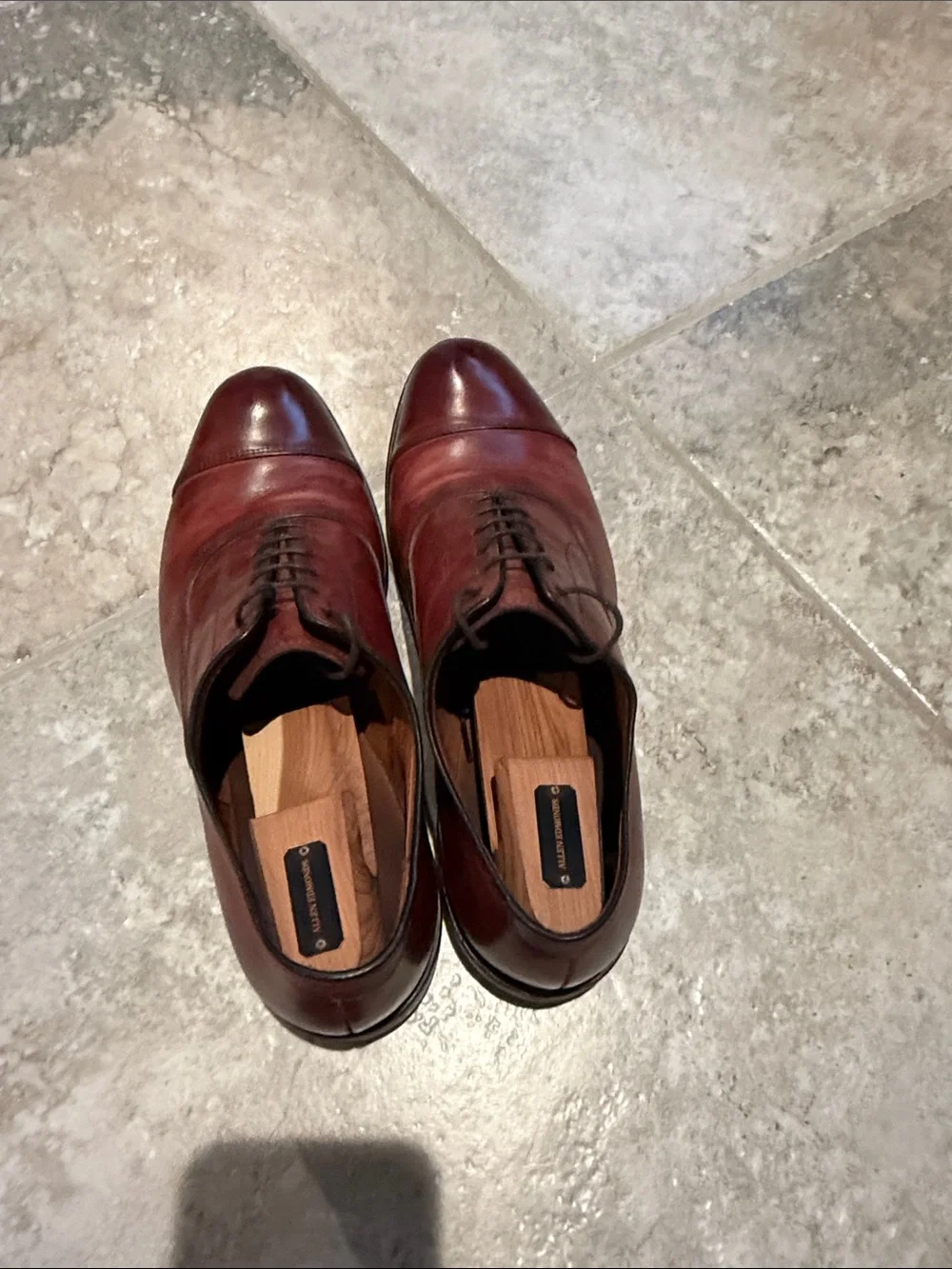 Allen Edmonds Men's Oxford Dress Shoes in Burgundy Brown - check out the soles!!